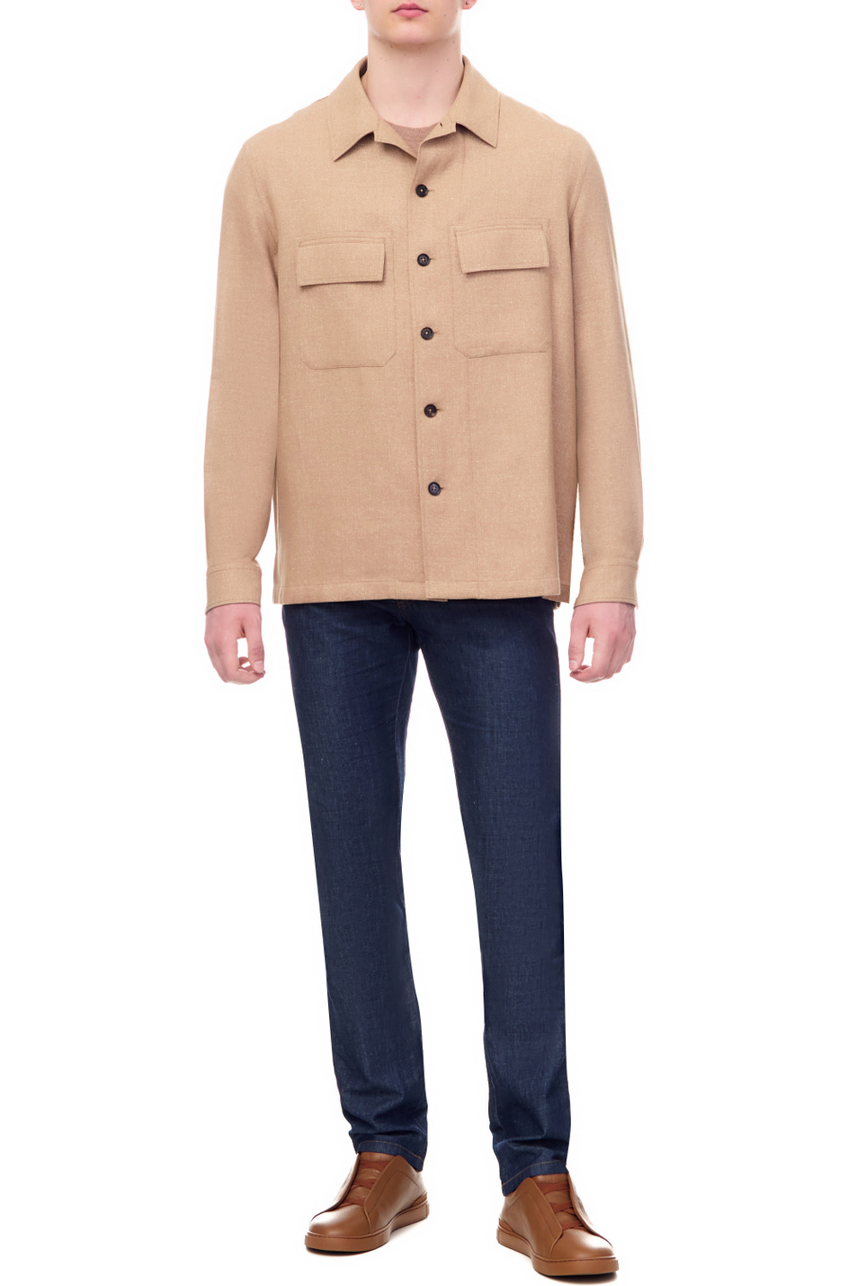 Мужской Zegna Куртка-рубашка из кашемира и льна (цвет ), артикул UBV31A5-SOT6-2G | Фото 2