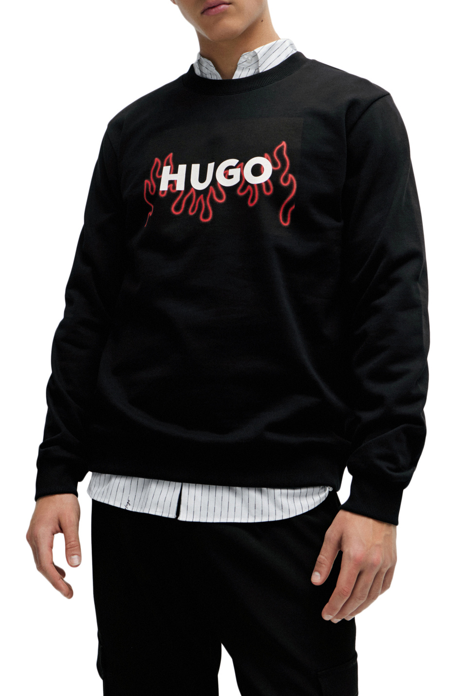 Мужской HUGO Свитшот из натурального хлопка с логотипом (цвет ), артикул 50506990 | Фото 3