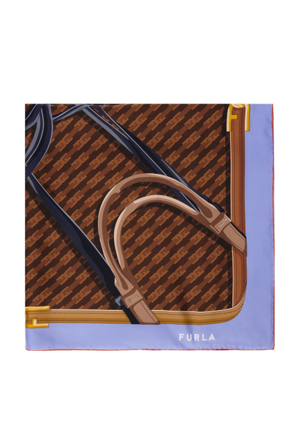 Платок из шелка с принтом|Основной цвет:Мультиколор|Артикул:WT00021-BX1692 | Фото 1