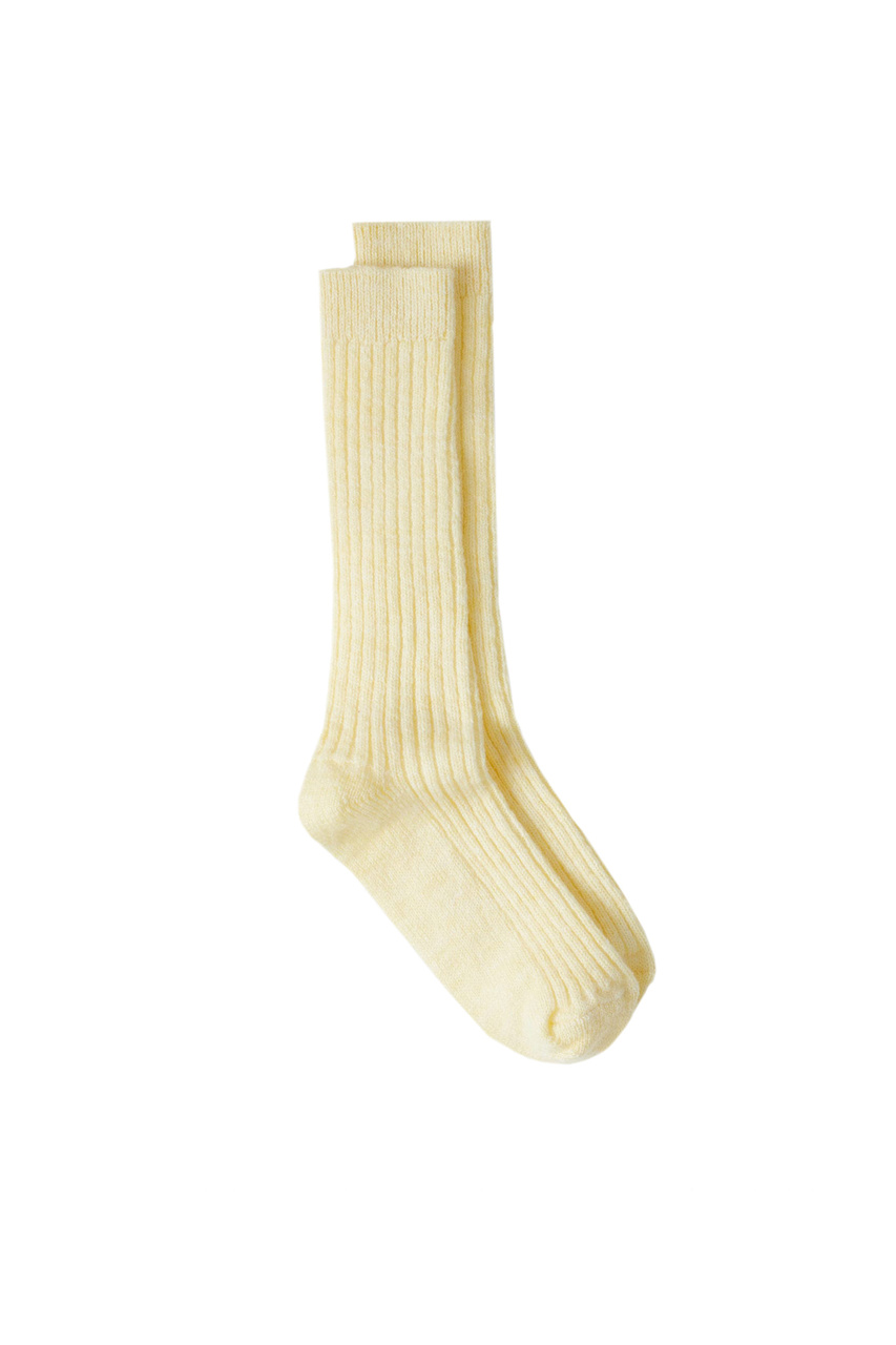 Носки SWEETY в рубчик|Основной цвет:Желтый|Артикул:27050346 | Фото 1