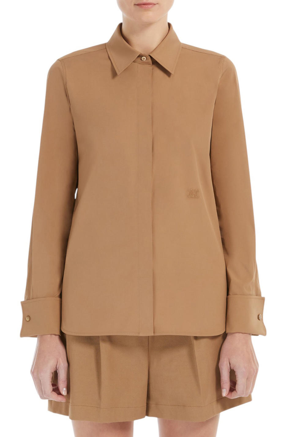 Женский Max Mara Рубашка ALA из эластичного хлопка (цвет ), артикул 2511111223 | Фото 3
