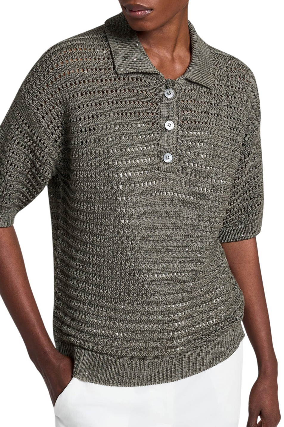 Женский Peserico Поло вязаное (цвет ), артикул S99120F05-09110 | Фото 6