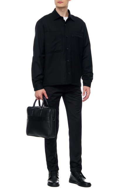 Куртка-рубашка с нагрудными карманами|Основной цвет:Черный|Артикул:UAV01-SOTM2-290 | Фото 2