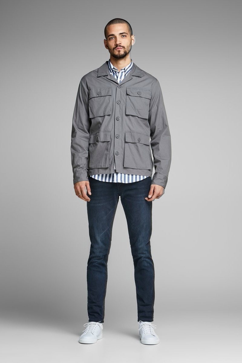 Мужской Jack & Jones Зауженные джинсы GLENN FELIX Slim Fit (цвет ), артикул 12125513 | Фото 3