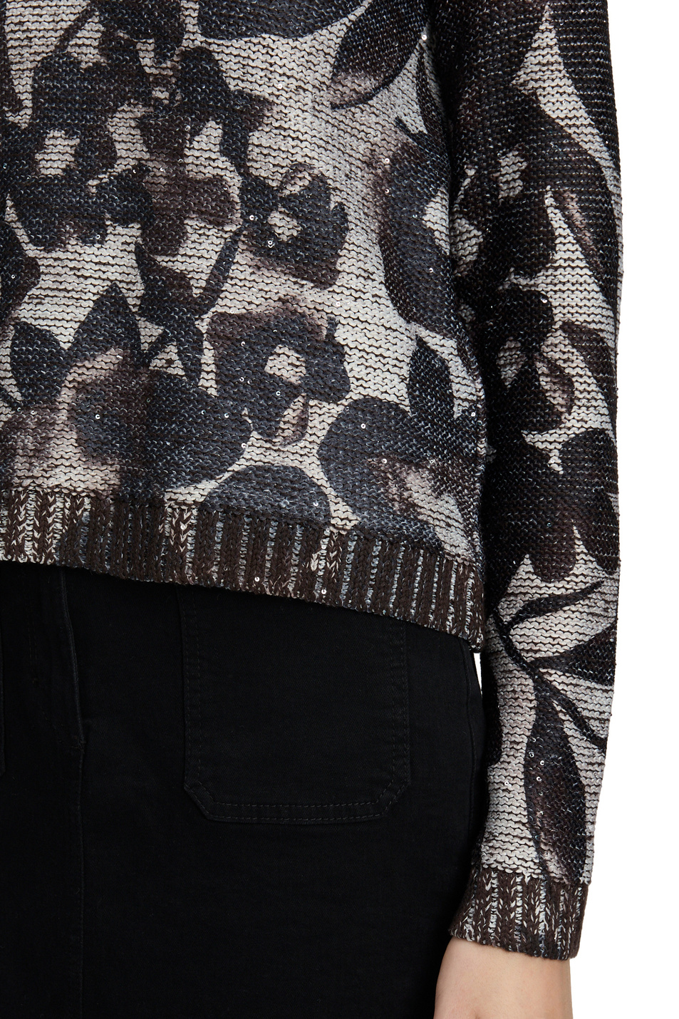 Пуловер с принтом и стразами|Основной цвет:Серый Женский Betty Barclay Пуловер с принтом и стразами (цвет ), артикул 5297/1560 | Фото 6