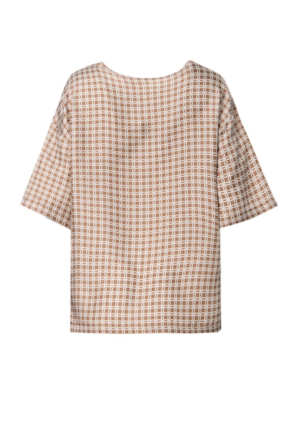 Блузка VOSCI из натурального шелка|Основной цвет:Бежевый|Артикул:11110922 | Фото 2