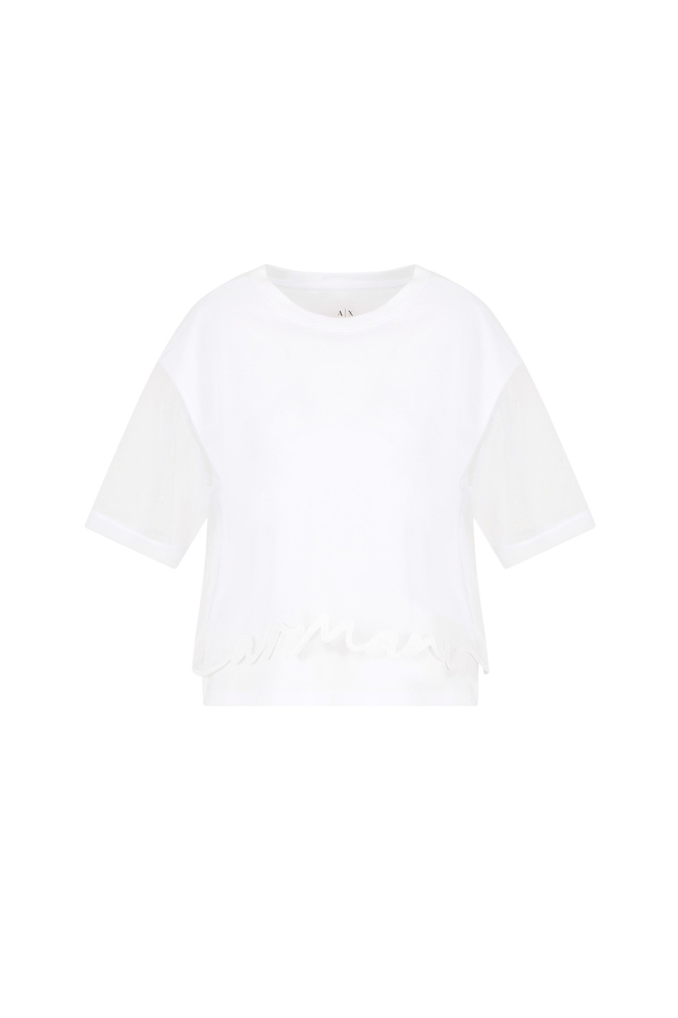 Женский Armani Exchange Футболка с полупрозрачными рукавами (цвет ), артикул XW000541-AF10359 | Фото 1