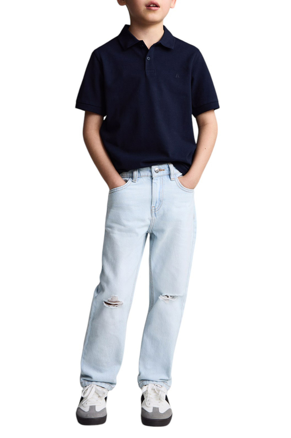 Мальчикам Mango Kids Поло JAVIER8 из хлопка (цвет ), артикул 87094389 | Фото 3