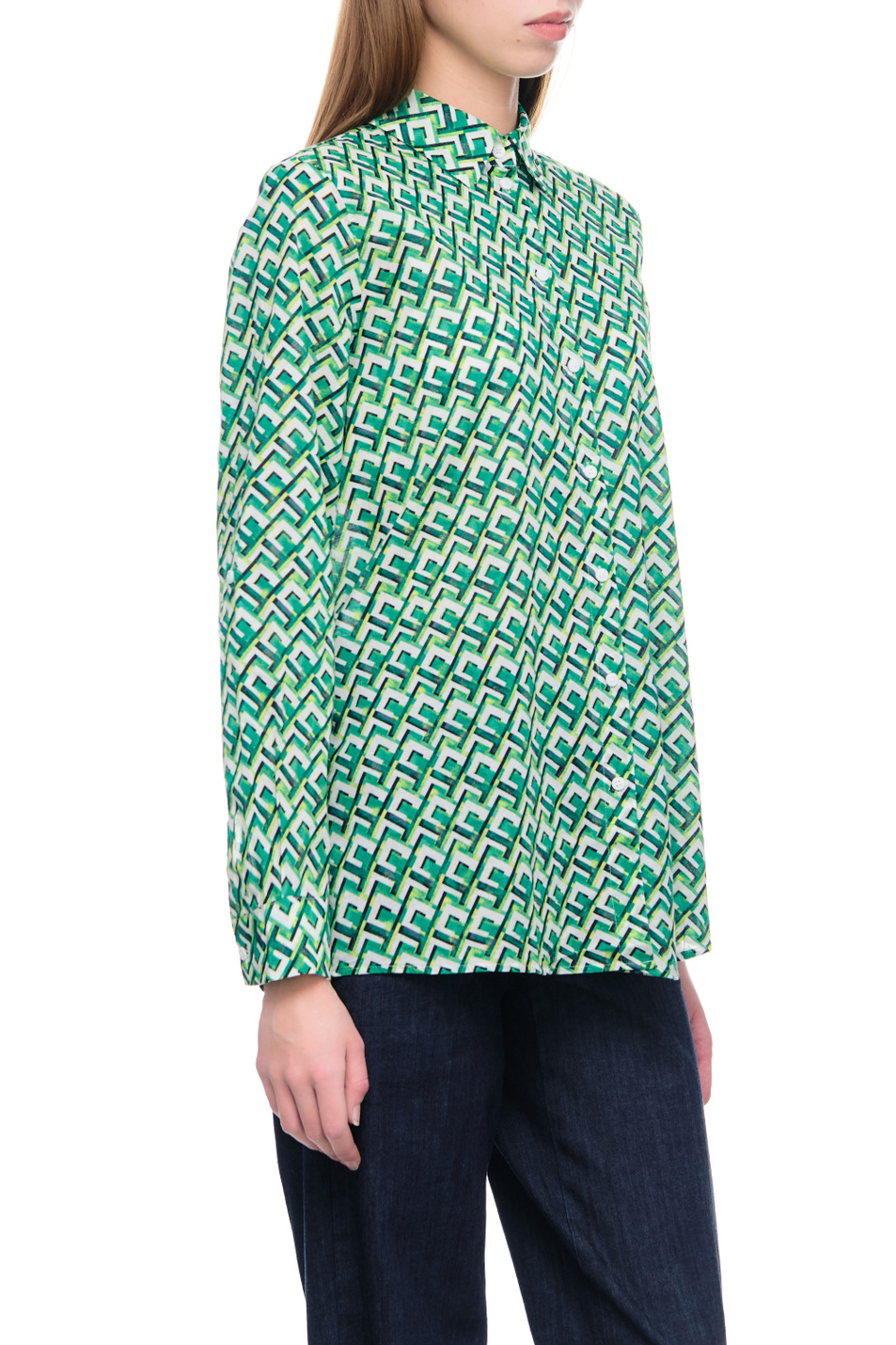 Женский Gerry Weber Рубашка из натурального хлопка с принтом (цвет ), артикул 860009-66428 | Фото 5