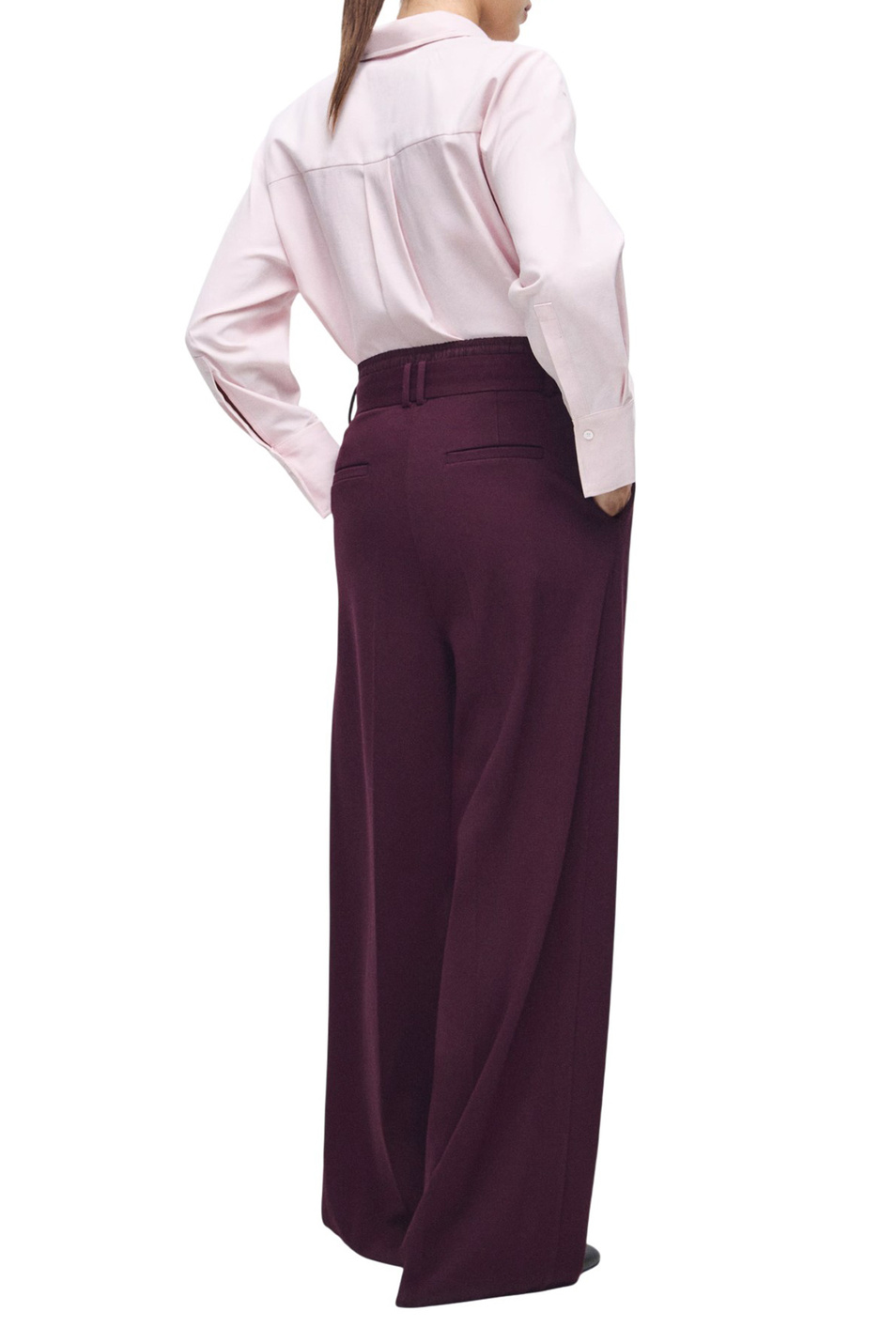 Женский Mango Брюки SALITRE широкого кроя со складками (цвет ), артикул 27091263 | Фото 4