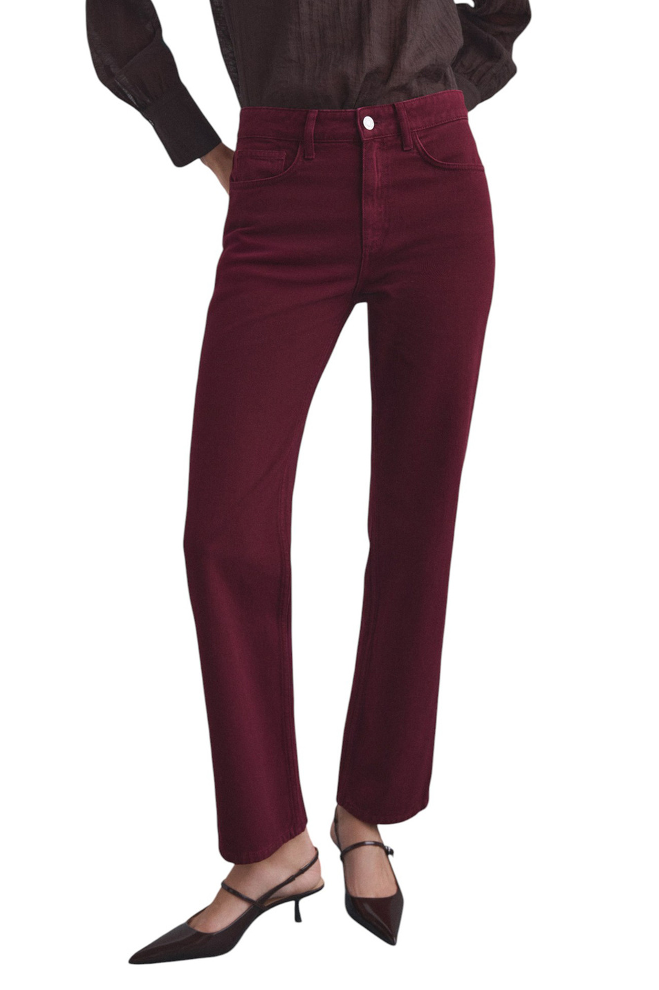 Женский Mango Джинсы MATILDA из хлопка (цвет ), артикул 17014793 | Фото 3