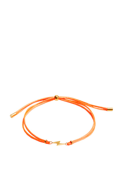 Регулируемый браслет с подвеской в виде молнии|Основной цвет:Оранжевый|Артикул:196292 | Фото 1