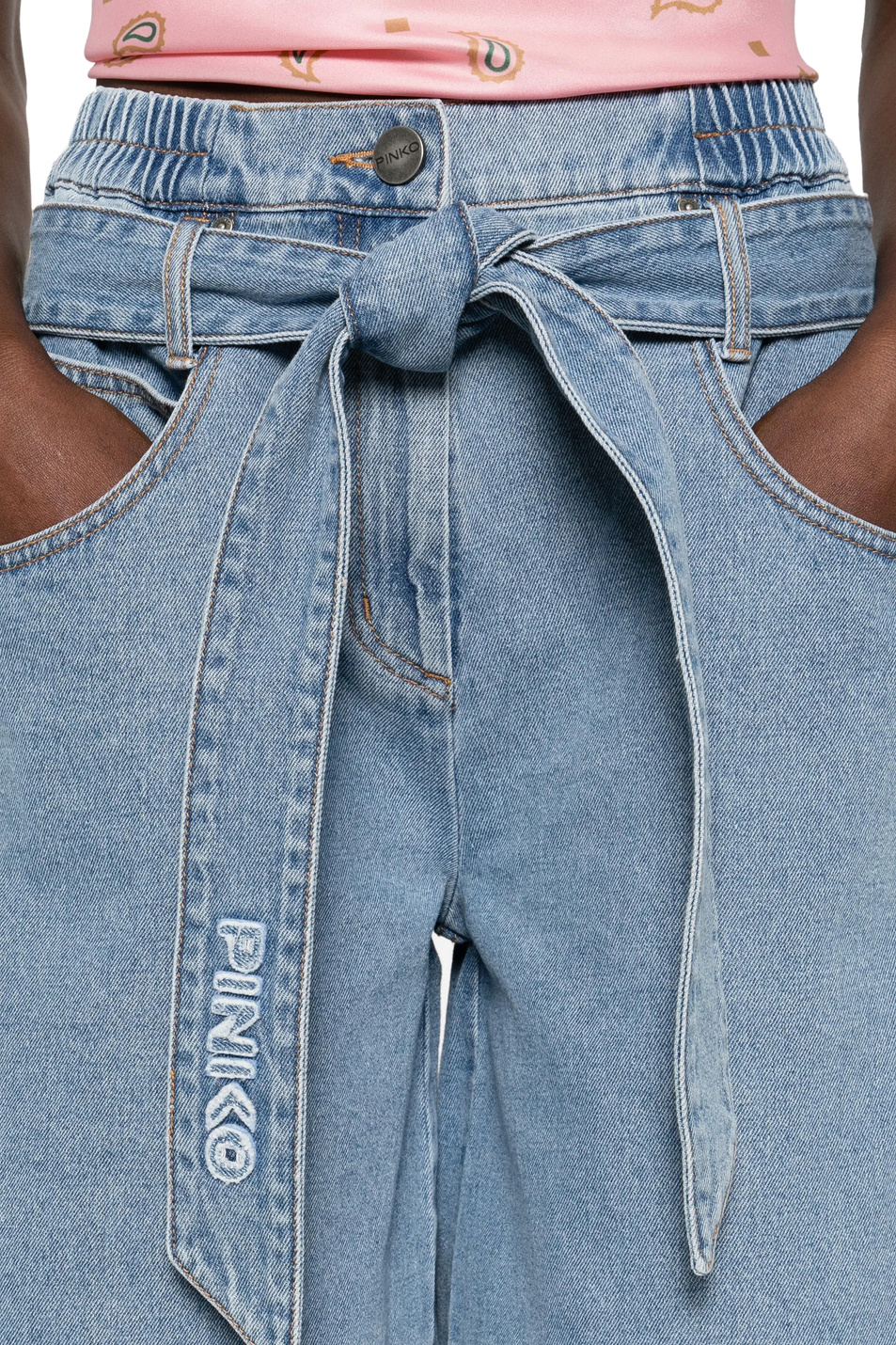 Женский Pinko Шорты джинсовые (цвет ), артикул 106258A3A9 | Фото 6