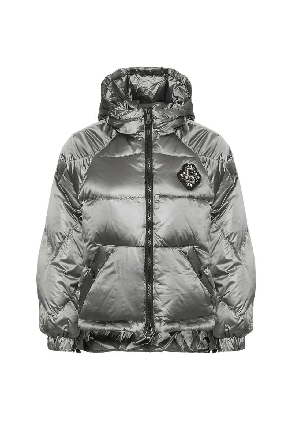 Куртка стеганая с декором|Основной цвет:Серый Женский Ermanno Firenze Куртка стеганая с декором (цвет ), артикул D45EA004EX4 | Фото 1