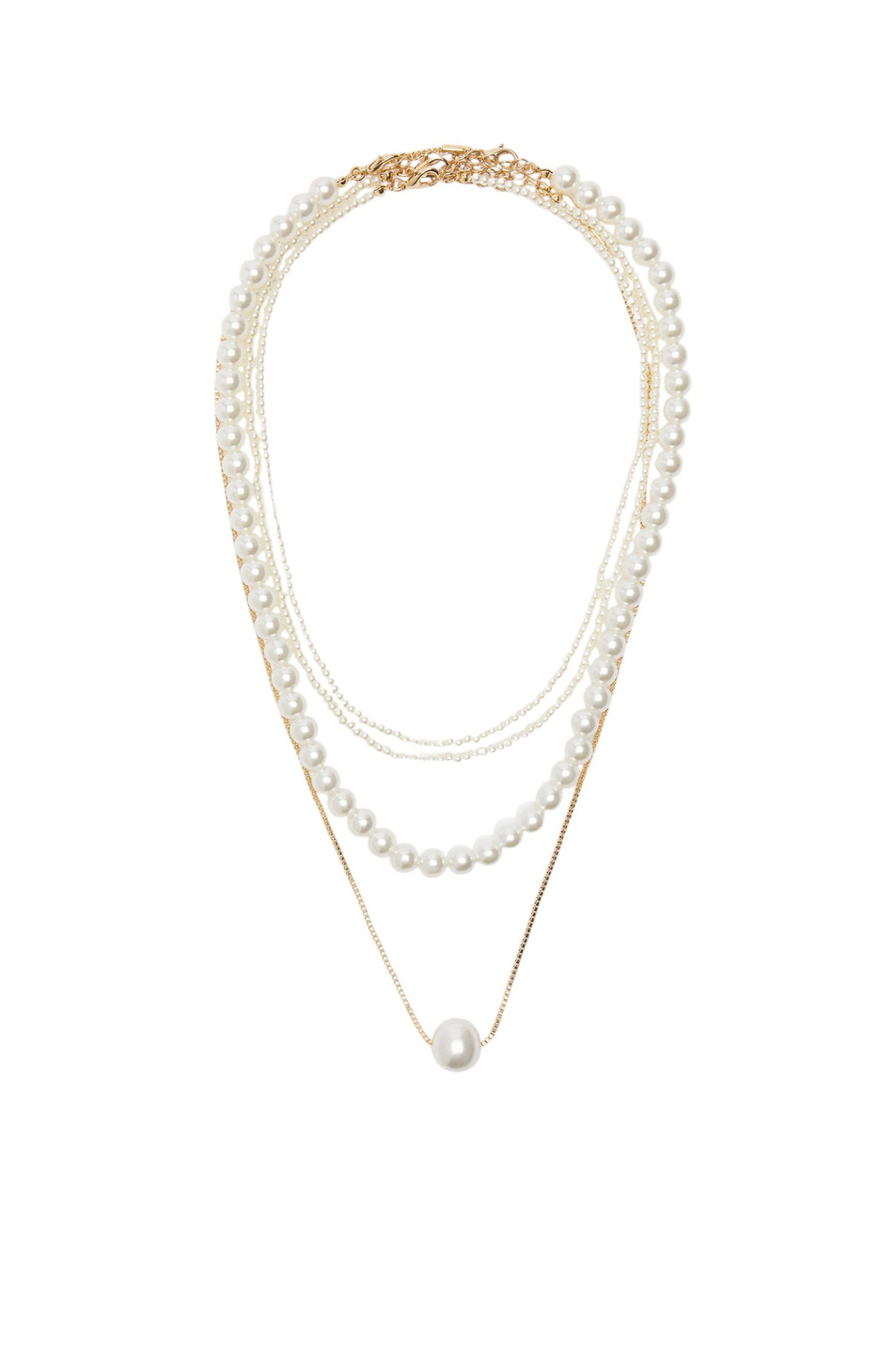 Ожерелье в комплекте из 4 шт|Основной цвет:Белый Женский Parfois Ожерелье в комплекте из 4 шт (цвет ), артикул 239650 | Фото 1