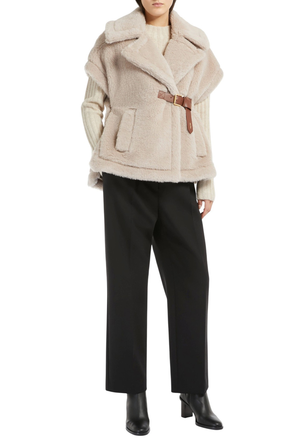 Женский Max Mara Жилет NEWABAVO1 из смесовой пряжи альпаки (цвет ), артикул 2524736152 | Фото 2