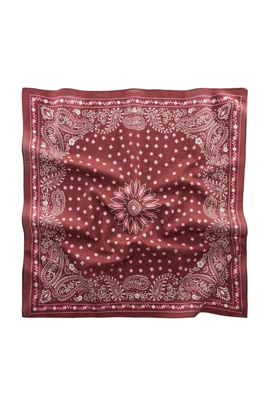 Платок BANDANA с принтом|Основной цвет:Бордовый|Артикул:57094421 | Фото 1