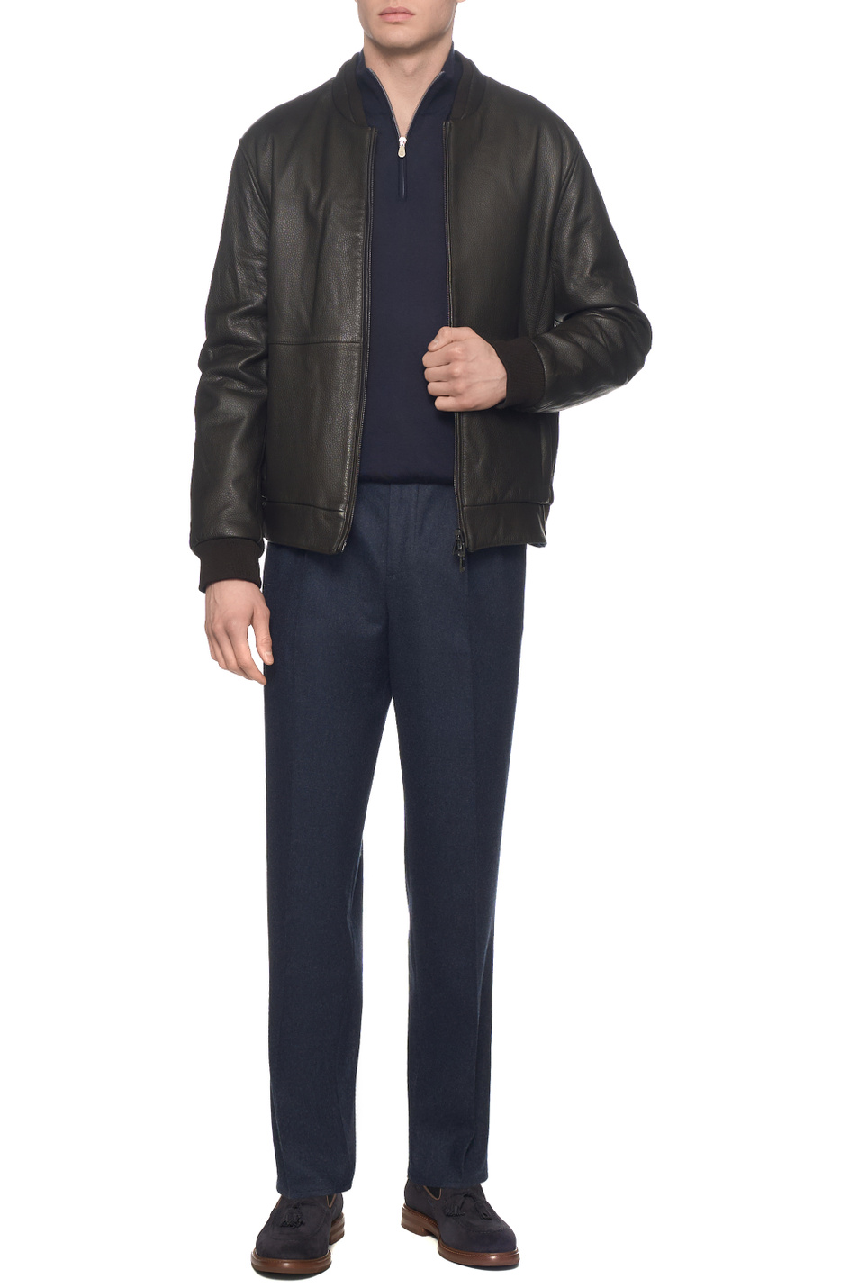 Мужской Brunello Cucinelli Джемпер из кашемира и шелка (цвет ), артикул M2300124 | Фото 3