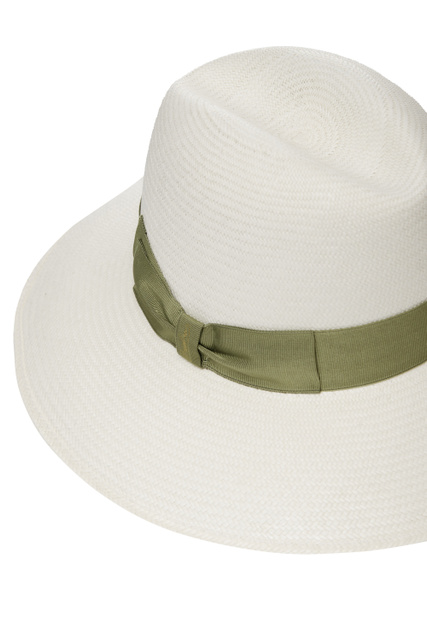 Шляпа с широкой лентой|Основной цвет:Белый|Артикул:231979 | Фото 2