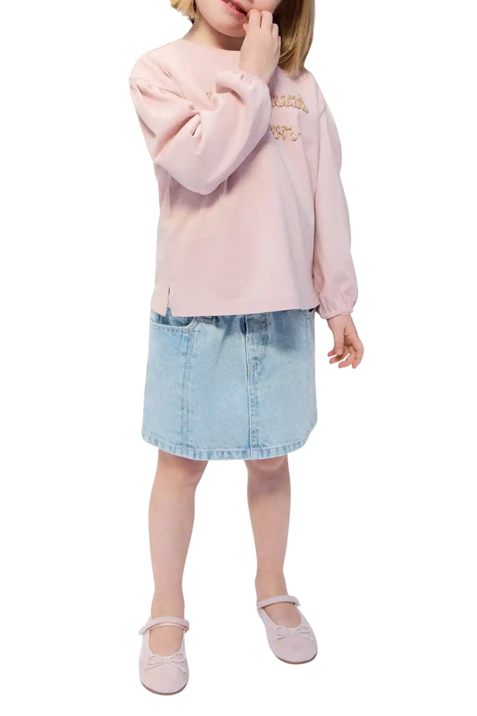 Девочкам Mango Kids Юбка CINDY джинсовая (цвет ), артикул 27083723 | Фото 3