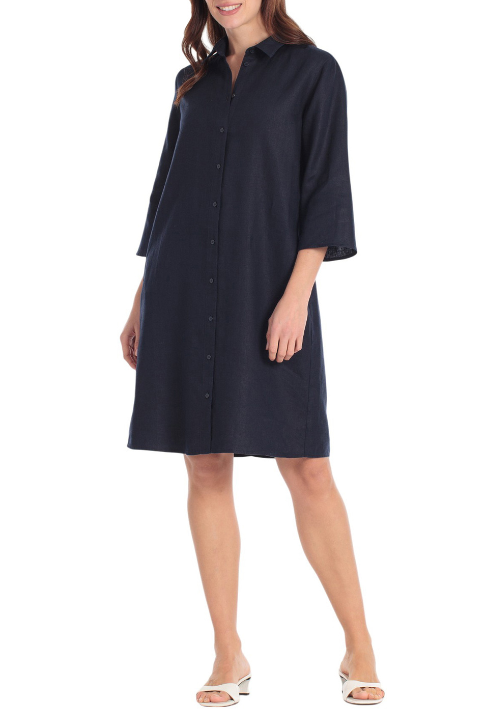 Женский Gerry Weber Платье-рубашка изо льна (цвет ), артикул N68520 | Фото 3