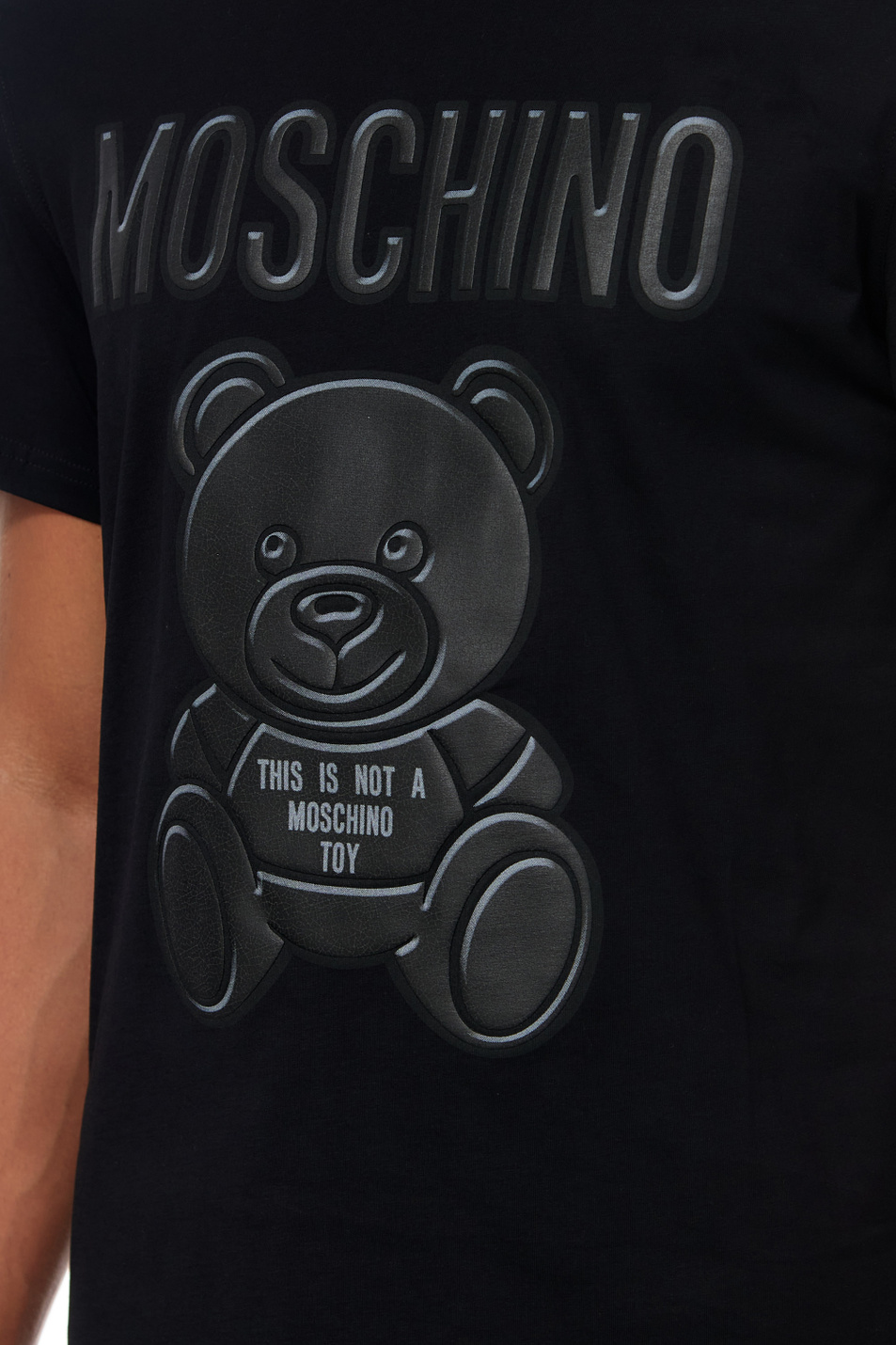 Мужской Moschino Футболка из натурального хлопка с логотипом (цвет ), артикул V0730-7041 | Фото 5