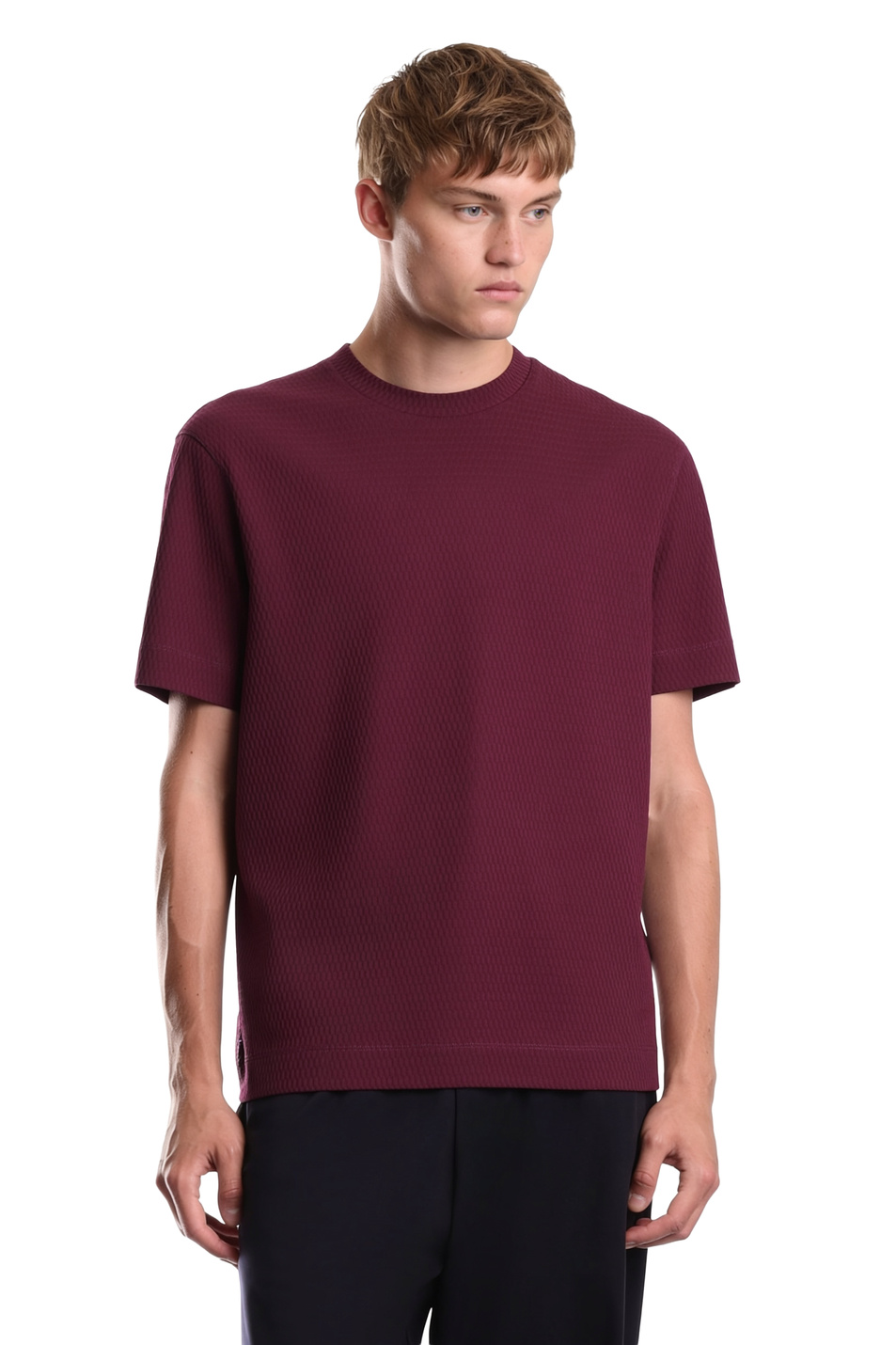 Мужской Emporio Armani Футболка из жаккардового джерси (цвет ), артикул EM007038-AF10762 | Фото 4