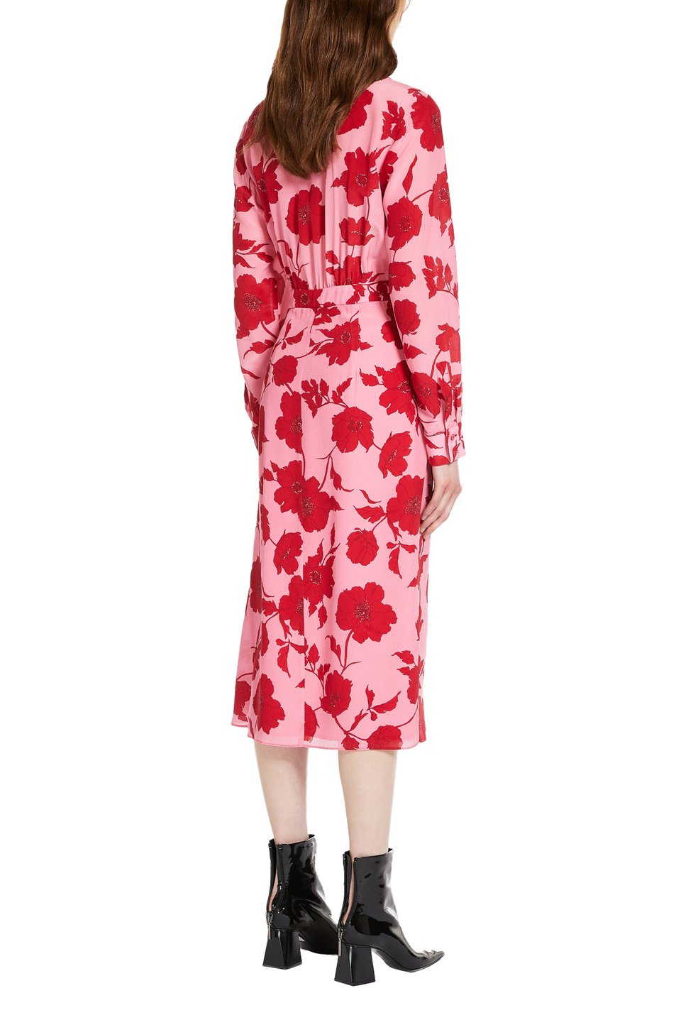 Женский Max Mara Платье-рубашка RITA из чистого шелкового крепдешина (цвет ), артикул 62260629 | Фото 4