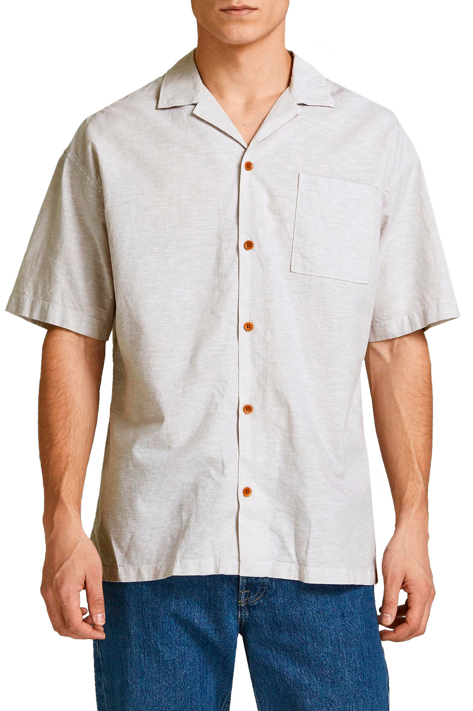 Jack & Jones Рубашка из хлопка и льна с коротким рукавом (цвет ), артикул 12196823 | Фото 3