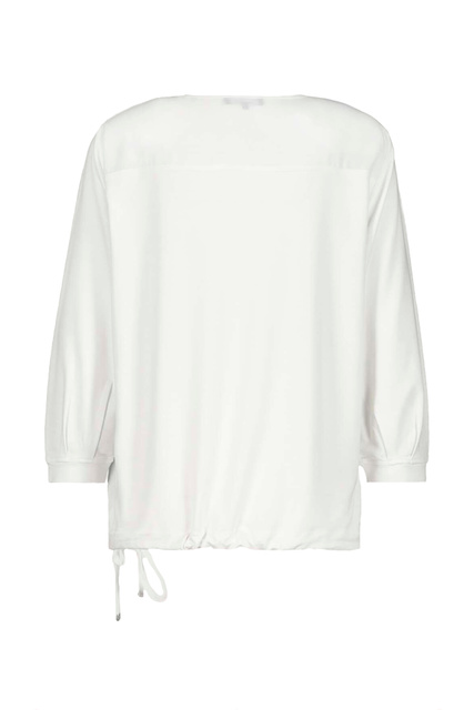 Блузка с рукавами ¾  и отделкой стразами|Основной цвет:Белый|Артикул:406927 | Фото 2