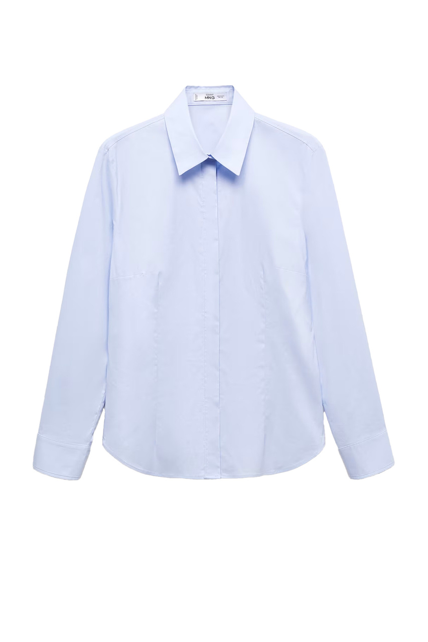 Рубашка SOFIA из эластичного хлопка|Основной цвет:Голубой|Артикул:67093261 | Фото 1