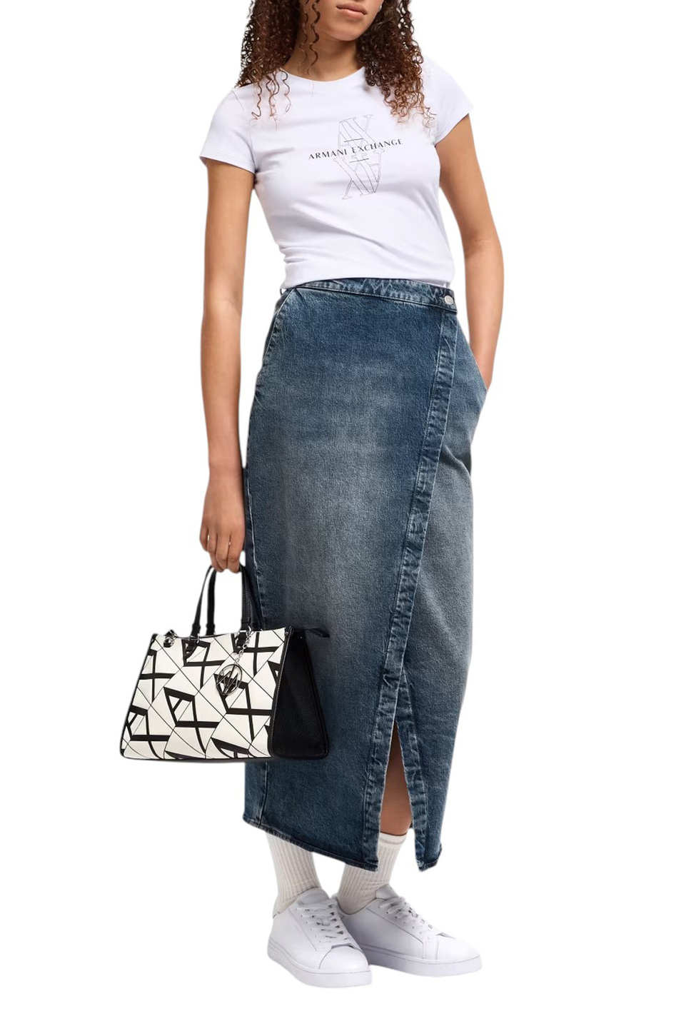 Женский Armani Exchange Футболка из эластичного хлопка (цвет ), артикул XW000512-AF11929 | Фото 2