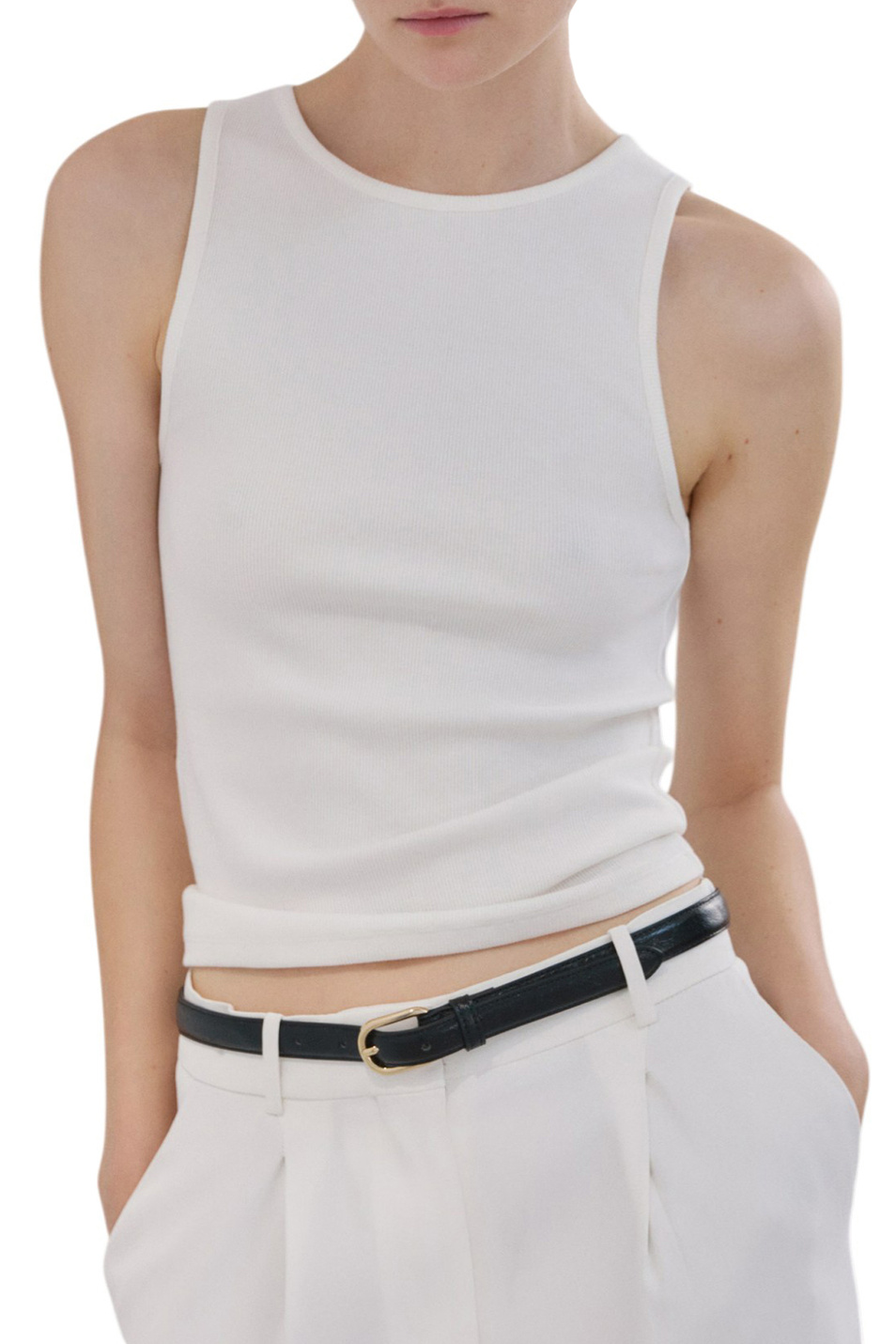 Женский Mango Топ BONI в рубчик (цвет ), артикул 27065830 | Фото 3