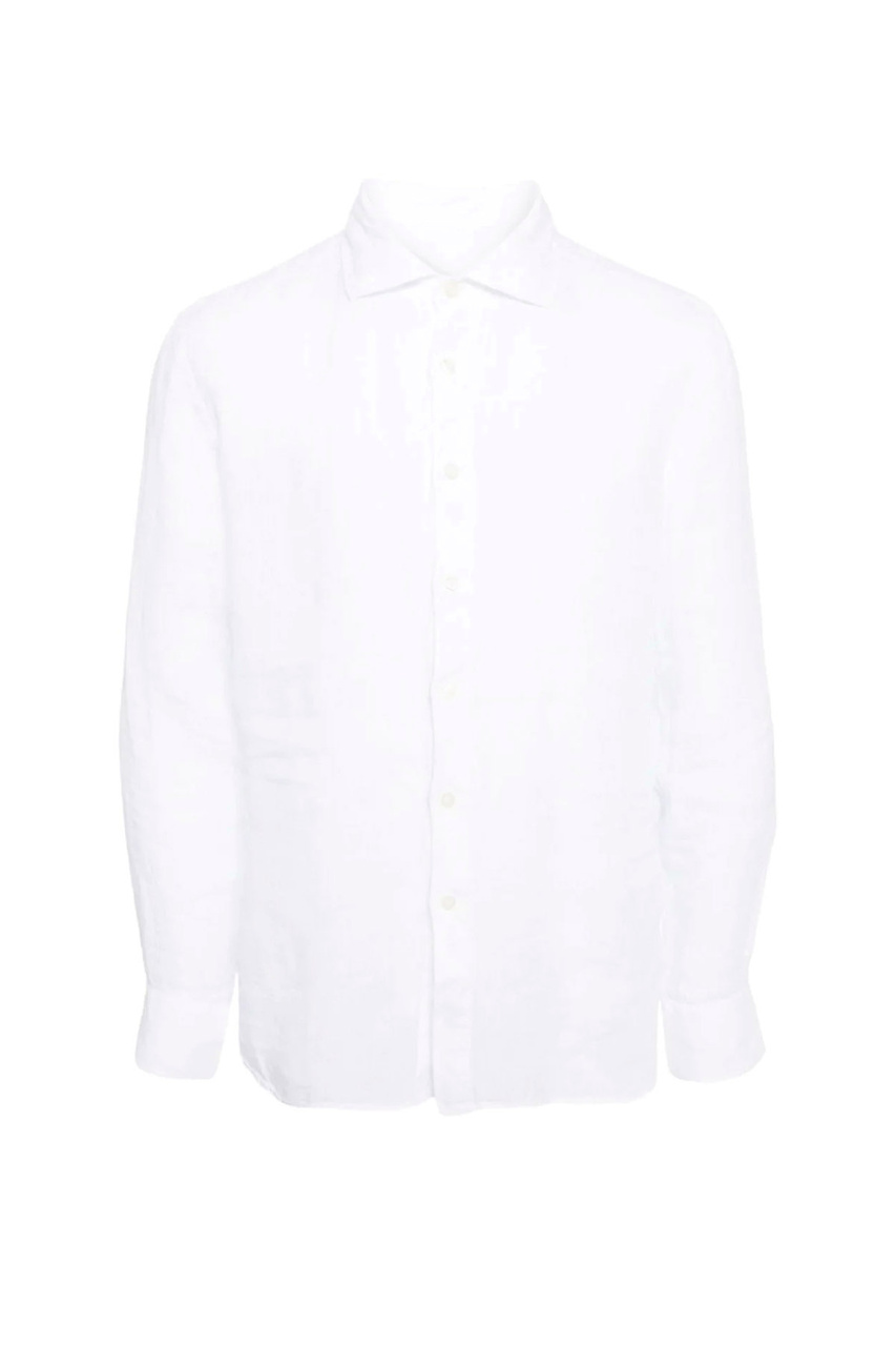 Рубашка из чистого льна|Основной цвет:Белый|Артикул:31ALIM13110000115 | Фото 1