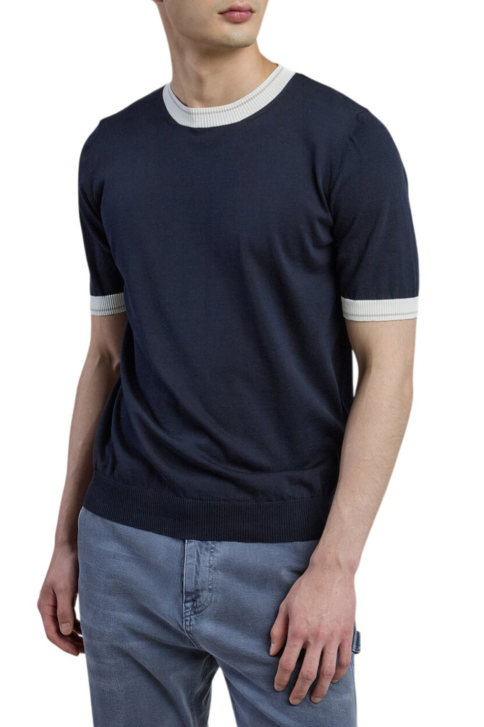 Мужской Eleventy Джемпер с короткими рукавами (цвет ), артикул M76MAGM19-MAG0M013 | Фото 2