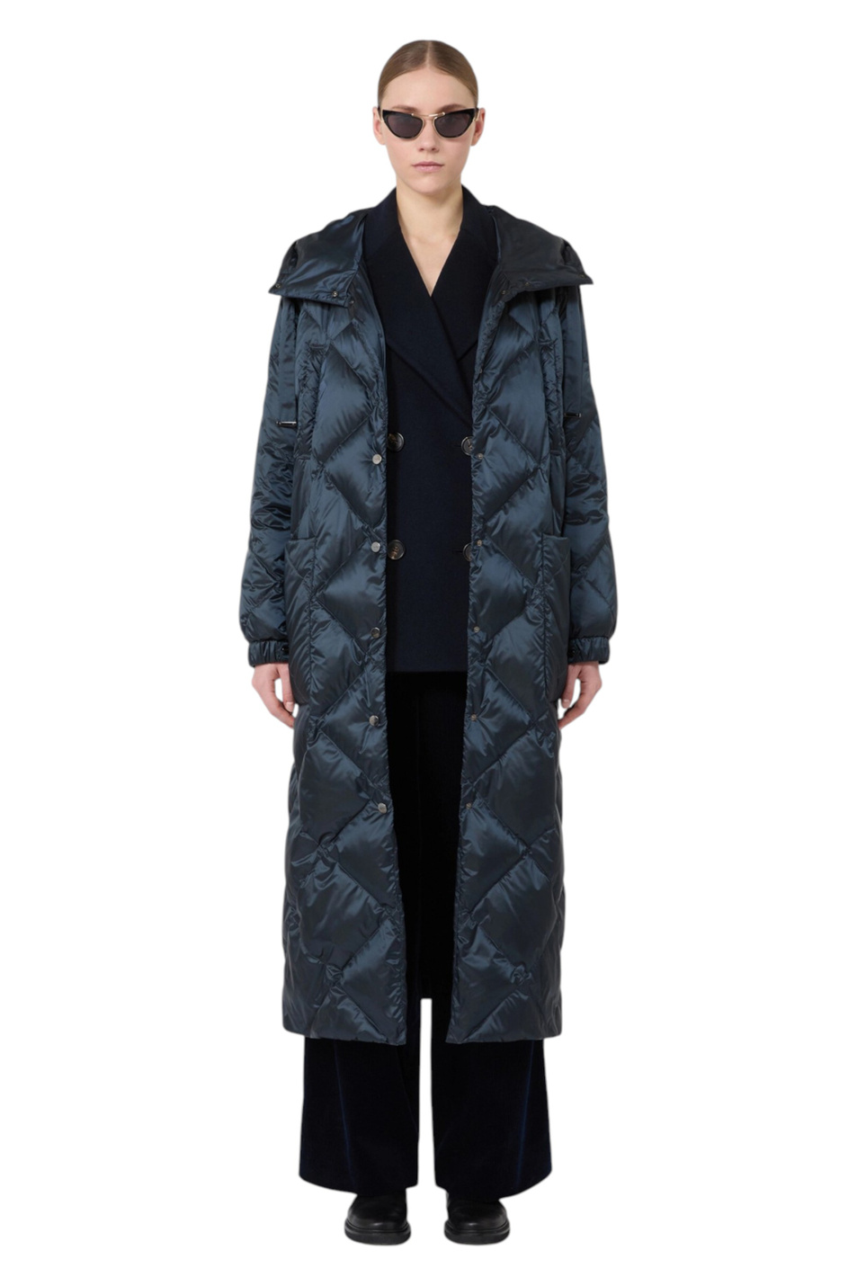 Пальто ABETE стеганое|Основной цвет:Синий Женский Max Mara Пальто ABETE стеганое (цвет ), артикул 2629496125 | Фото 2