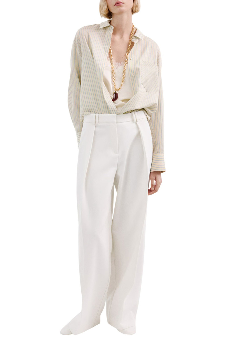 Женский Mango Рубашка POKE в полоску (цвет ), артикул 27043302 | Фото 2