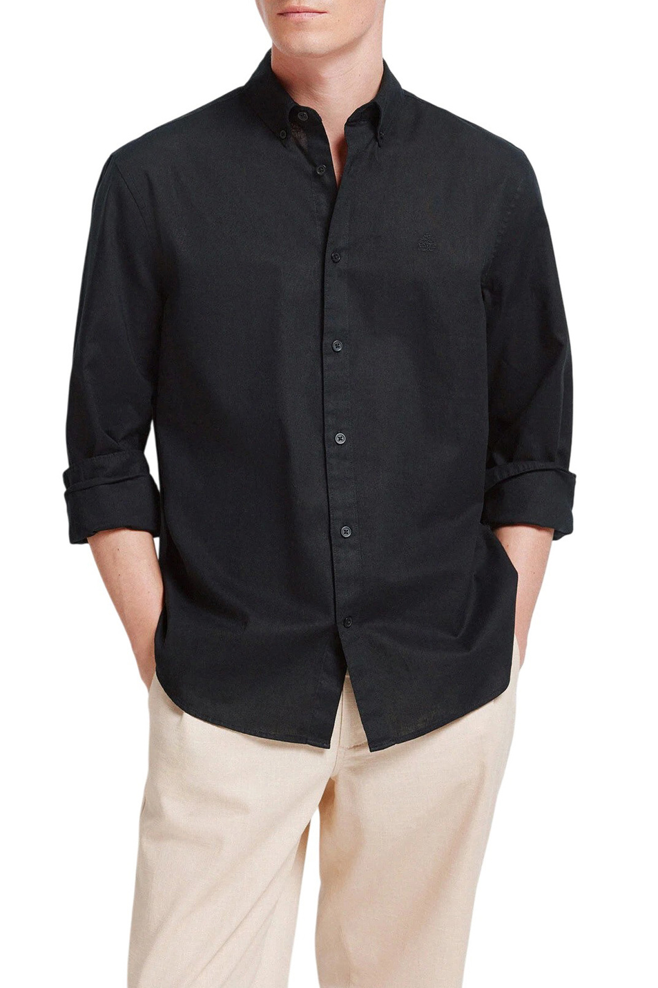 Мужской Springfield Рубашка из хлопка и льна (цвет ), артикул 0993388 | Фото 1