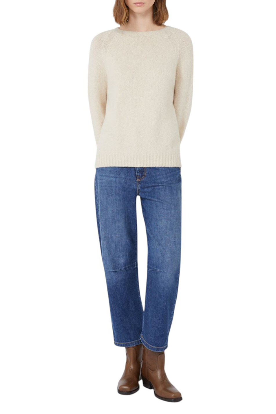 Женский Weekend Max Mara Свитер GHIACCI однотонный из смесовой альпаки (цвет ), артикул 2525366151 | Фото 2