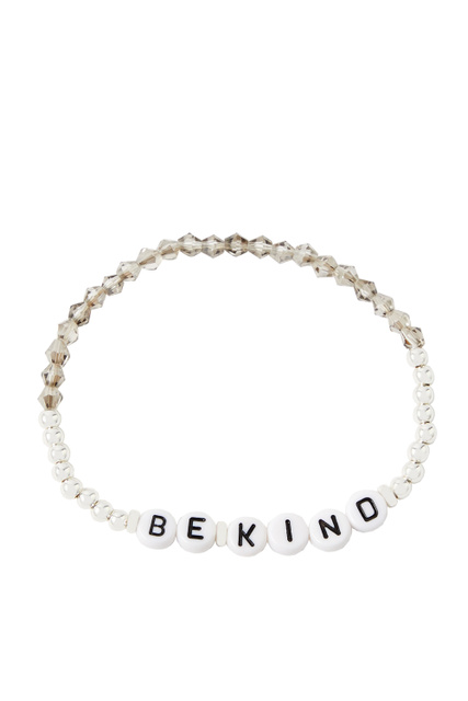 Эластичный браслет "Be Kind"|Основной цвет:Серебристый|Артикул:184095 | Фото 1