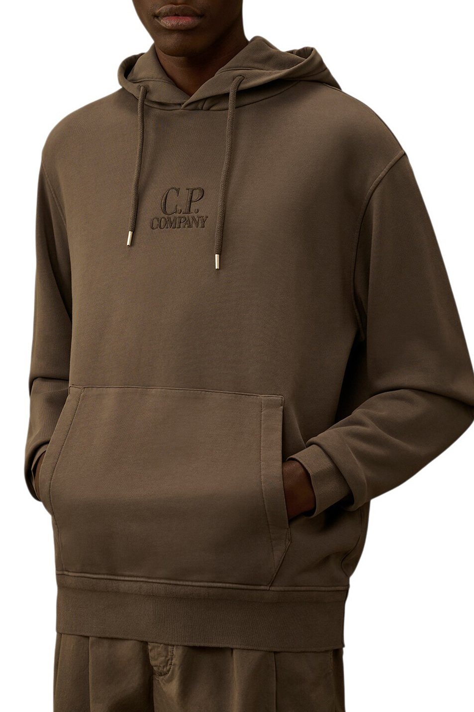 Мужской C.P. Company Худи из хлопка с логотипом (цвет ), артикул 20CMSS037B110044R | Фото 4