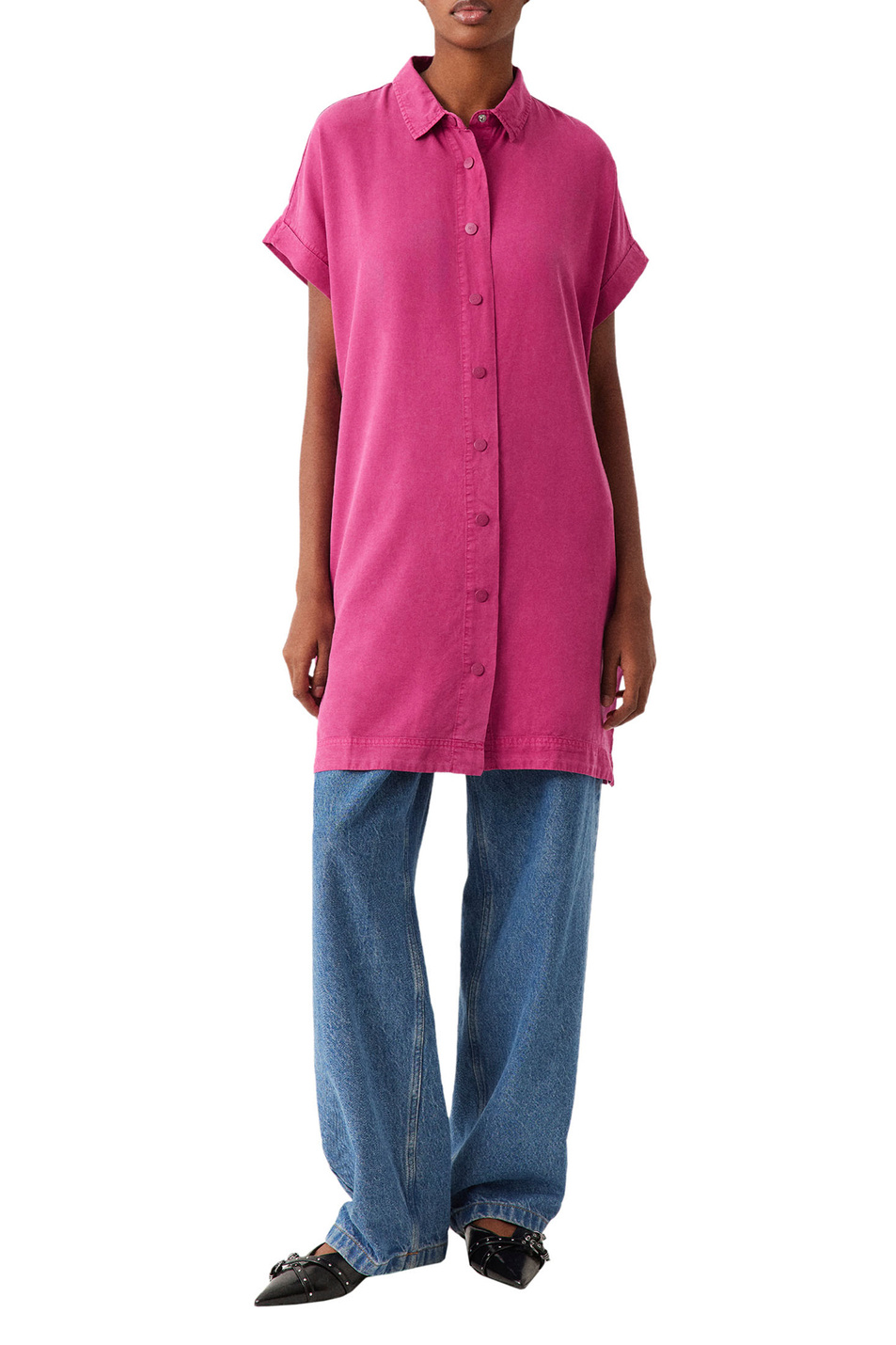 Женский Parfois Платье-рубашка однотонное (цвет ), артикул 220416 | Фото 2