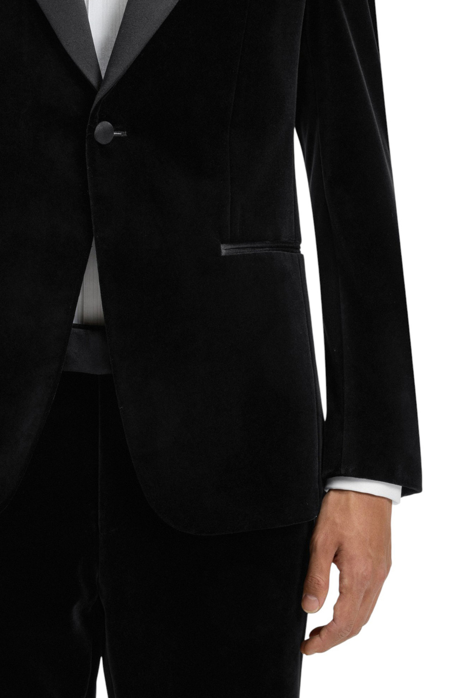 Смокинг Hutson из хлопкового бархата|Основной цвет:Черный Мужской BOSS Смокинг Hutson из хлопкового бархата (цвет ), артикул 50551552 | Фото 5