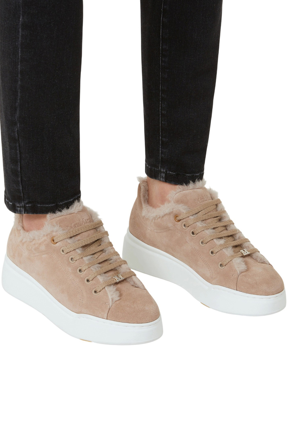 Кеды TMAXI3 с натуральным мехом|Основной цвет:Бежевый Женский Max Mara Кеды TMAXI3 с натуральным мехом (цвет ), артикул 2524766192 | Фото 6