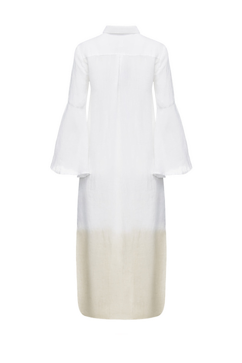 120% Lino Платье-рубашка свободного кроя ( цвет), артикул V0W49DH0000115T00 | Фото 2