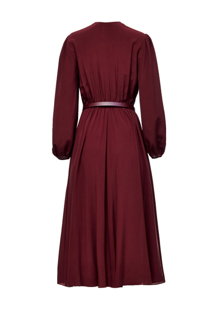 Платье CAMPO из чистого шелкового крепдешина|Основной цвет:Бордовый|Артикул:62260229 | Фото 2