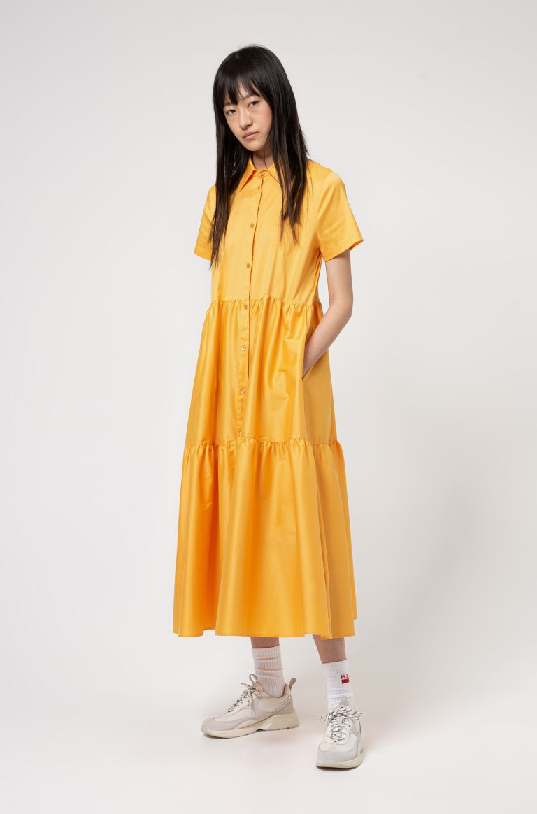 HUGO Платье-рубашка Ennish с воланами из смесового хлопка (цвет ), артикул 50451103 | Фото 2