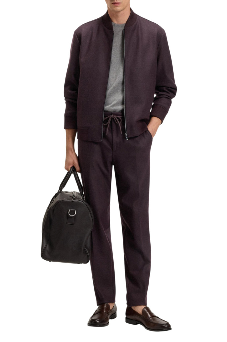 Брюки Perin зауженного кроя|Основной цвет:Бордовый Мужской BOSS Брюки Perin зауженного кроя (цвет ), артикул 50551542 | Фото 2