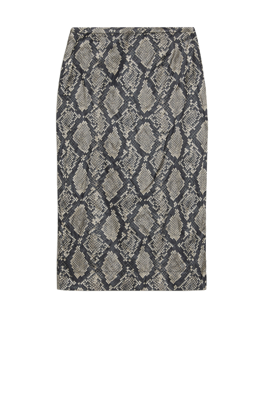Атласная юбка ALCUNO|Основной цвет:Серый|Артикул:21060419 | Фото 1