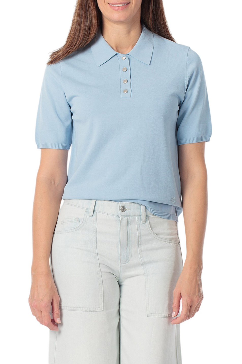 Женский Gerry Weber Джемпер-поло однотонный (цвет ), артикул N60953 | Фото 1